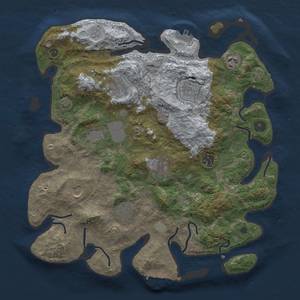 Thumbnail Rust Map: Procedural Map, Size: 3700, Seed: 1231, 17 Monuments