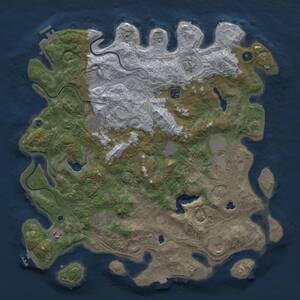 Thumbnail Rust Map: Procedural Map, Size: 4500, Seed: 287048229, 16 Monuments