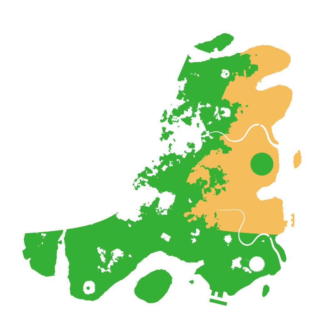 Biome Rust Map: Procedural Map, Size: 3700, Seed: 14859585