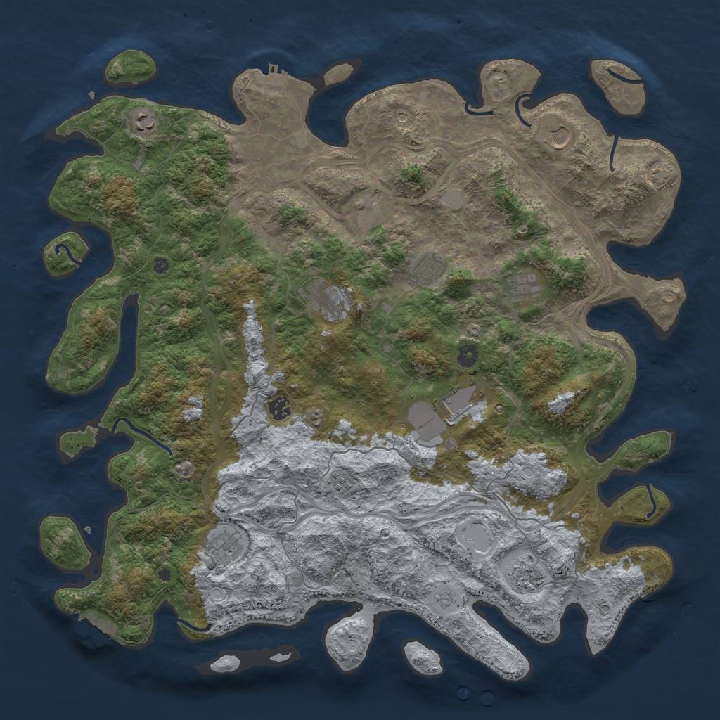 Rust Map: Procedural Map, Size: 4800, Seed: 11260403, 19 Monuments