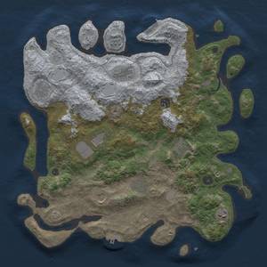 Thumbnail Rust Map: Procedural Map, Size: 4000, Seed: 9020, 17 Monuments