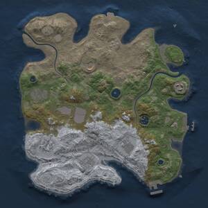 Thumbnail Rust Map: Procedural Map, Size: 3500, Seed: 457689787, 15 Monuments