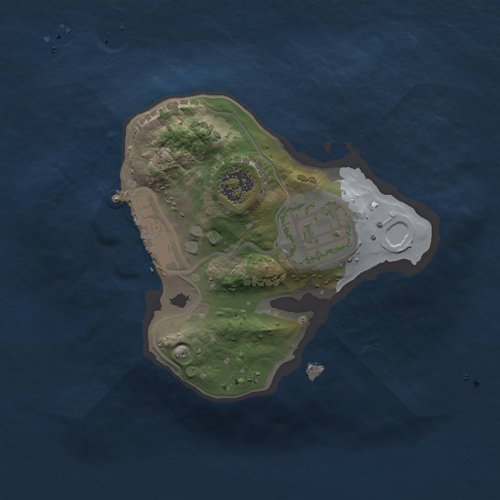 Rust Map: Procedural Map, Size: 1500, Seed: 15355, 5 Monuments
