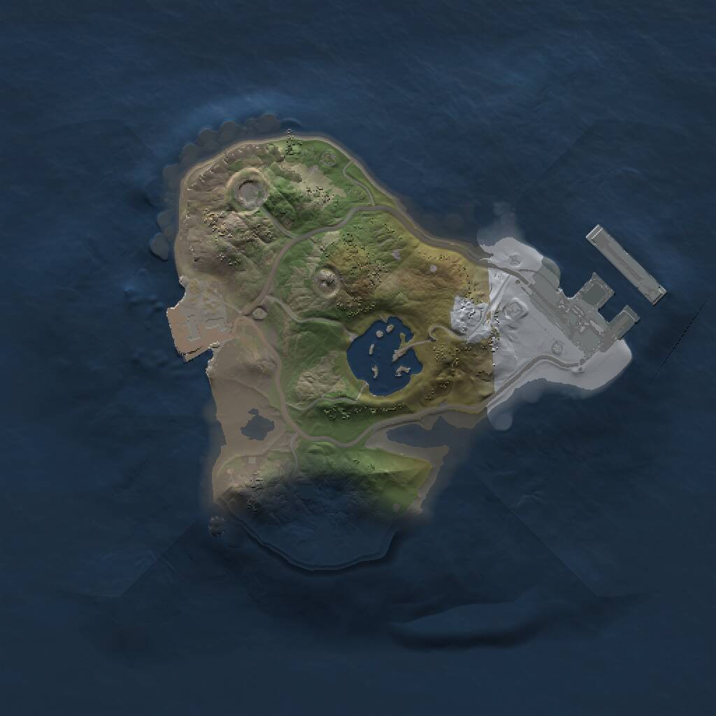 Rust Map: Procedural Map, Size: 1500, Seed: 15355, 3 Monuments
