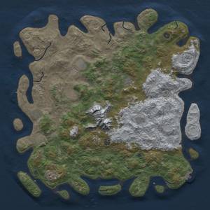 Thumbnail Rust Map: Procedural Map, Size: 5000, Seed: 45000, 19 Monuments