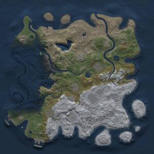 Thumbnail Rust Map: Procedural Map, Size: 4000, Seed: 1958845396, 15 Monuments