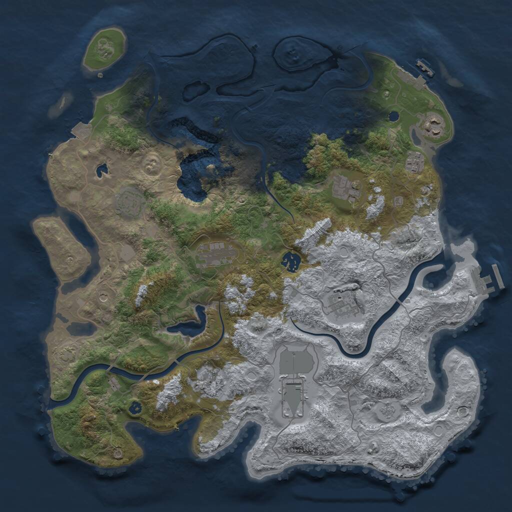 Rust Map: Procedural Map, Size: 4000, Seed: 1502197113, 15 Monuments