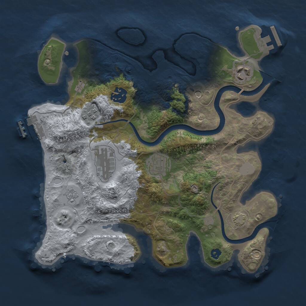 Rust Map: Procedural Map, Size: 2888, Seed: 22773, 11 Monuments