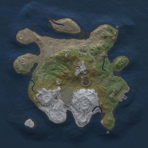 Thumbnail Rust Map: Procedural Map, Size: 2500, Seed: 7250645, 6 Monuments