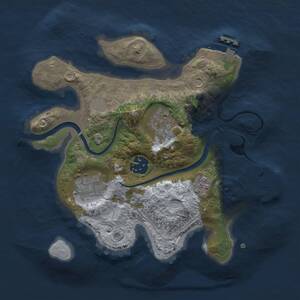 Thumbnail Rust Map: Procedural Map, Size: 2500, Seed: 7250645, 8 Monuments