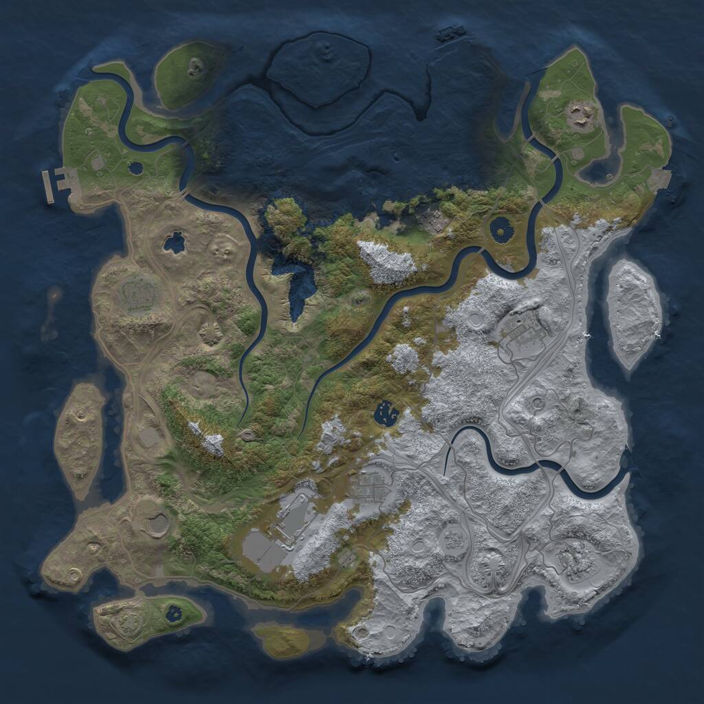Rust Map: Procedural Map, Size: 4300, Seed: 67177563, 15 Monuments