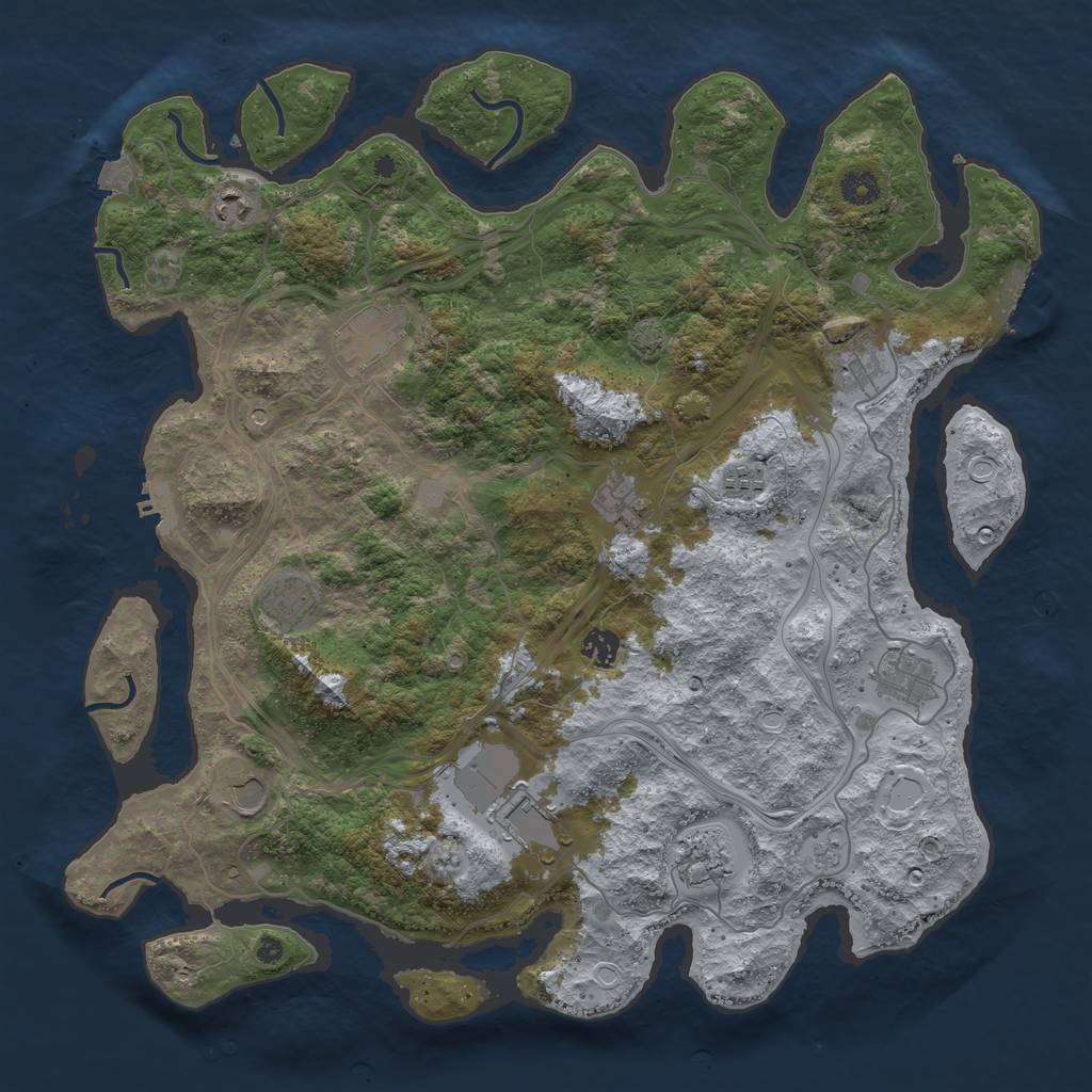 Rust Map: Procedural Map, Size: 4300, Seed: 67177563, 19 Monuments