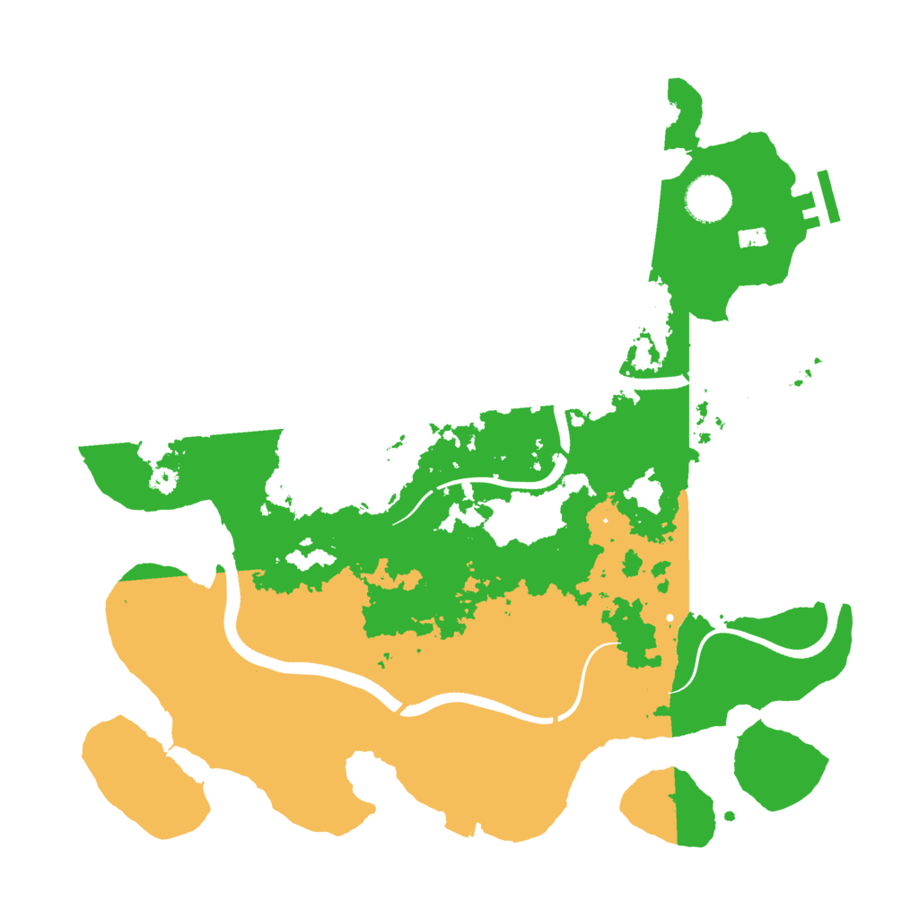 Biome Rust Map: Procedural Map, Size: 3500, Seed: 65343463