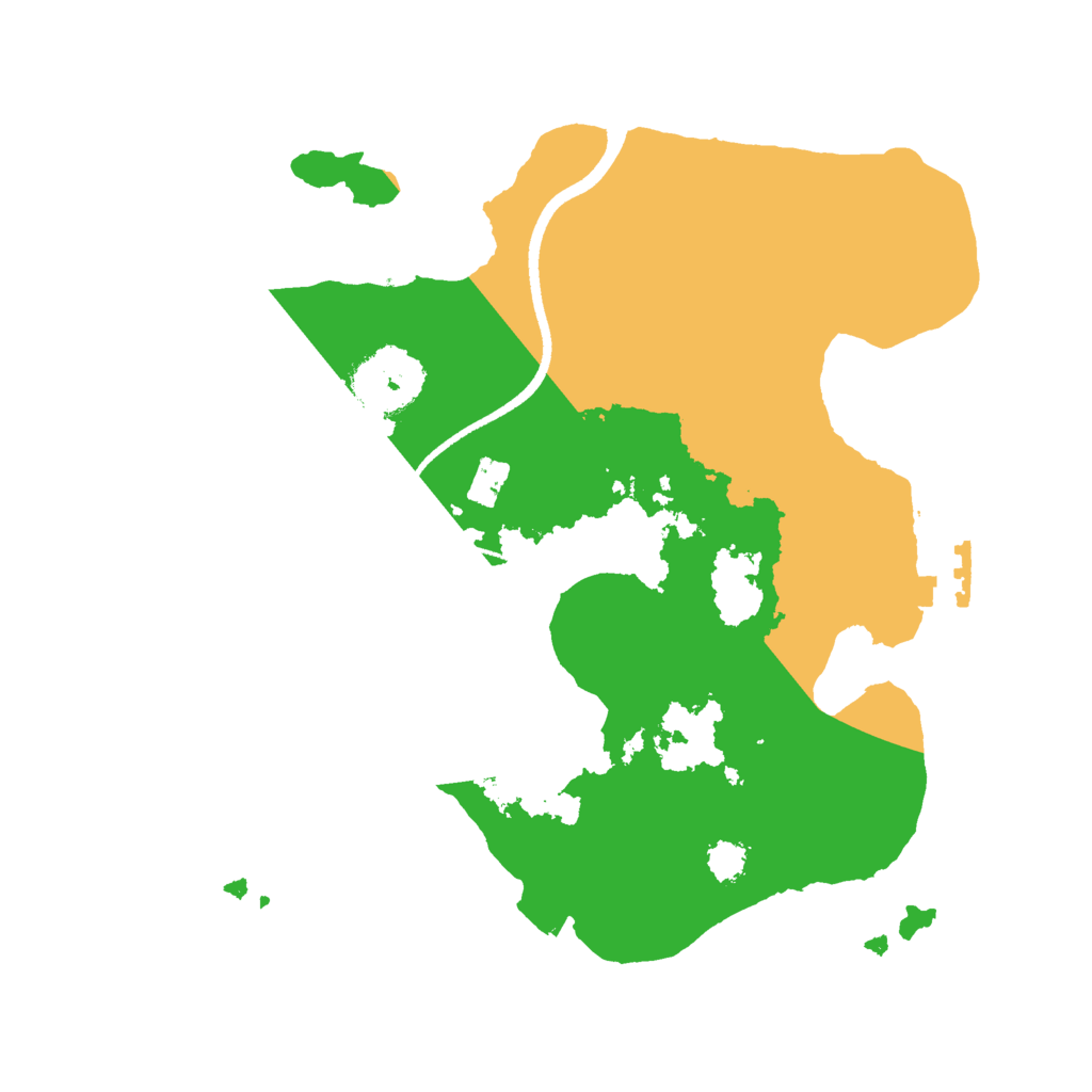 Biome Rust Map: Procedural Map, Size: 2500, Seed: 358542268