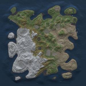 Thumbnail Rust Map: Procedural Map, Size: 3700, Seed: 465611330, 17 Monuments