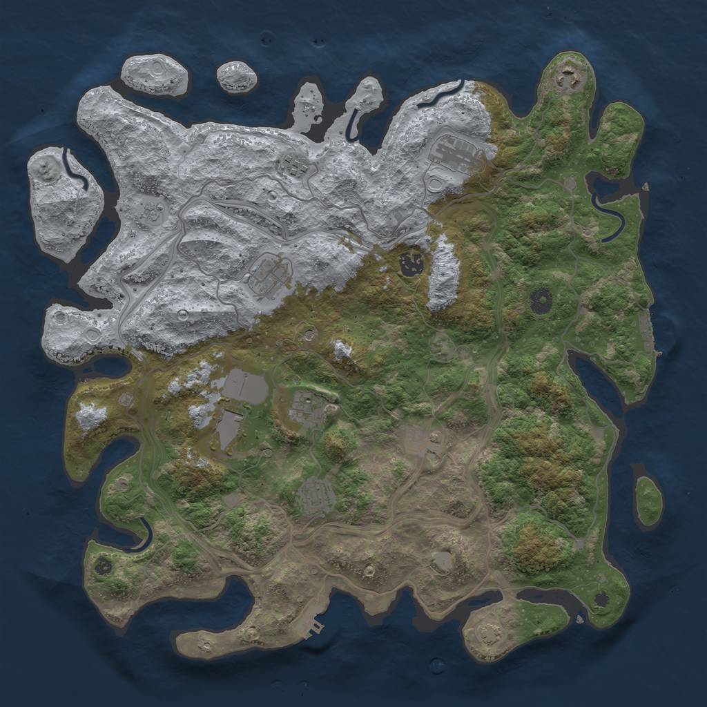 Rust Map: Procedural Map, Size: 4250, Seed: 23194, 17 Monuments