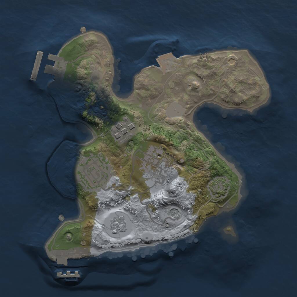 Rust Map: Procedural Map, Size: 2000, Seed: 645675467, 9 Monuments