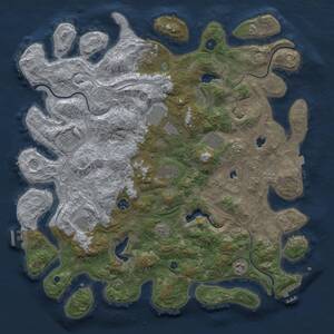 Thumbnail Rust Map: Procedural Map, Size: 4500, Seed: 1644084931, 15 Monuments