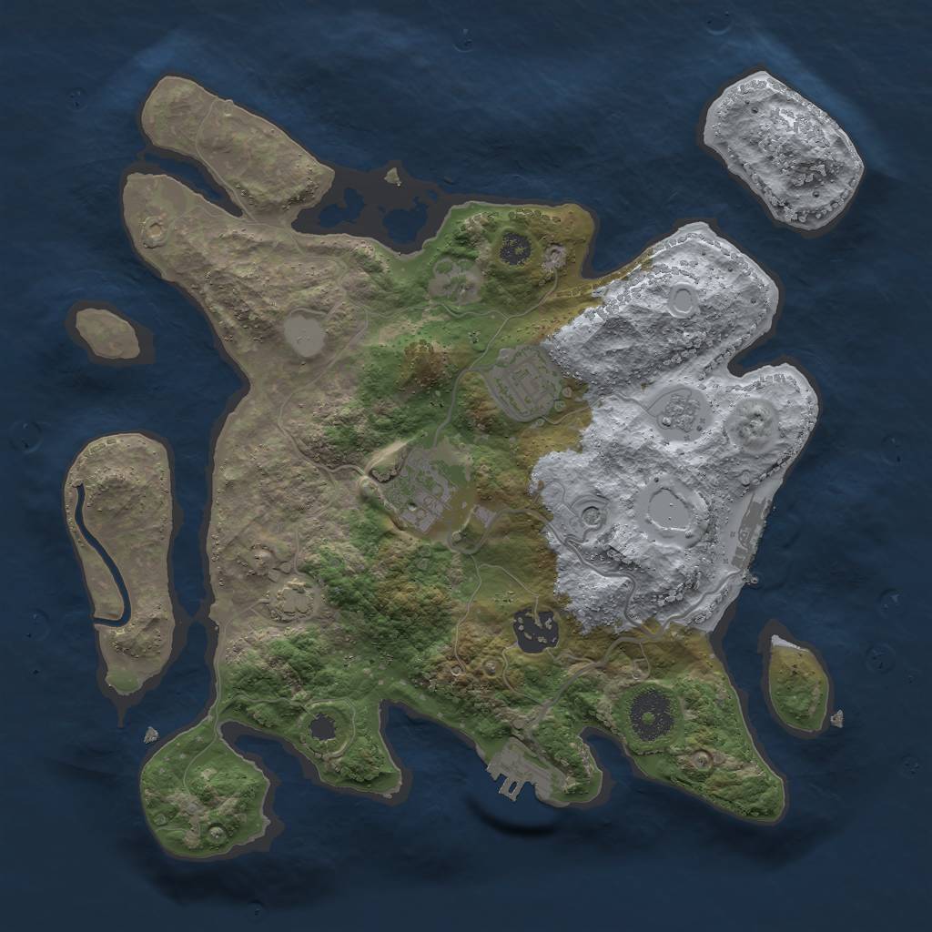 Rust Map: Procedural Map, Size: 3005, Seed: 111137878, 11 Monuments