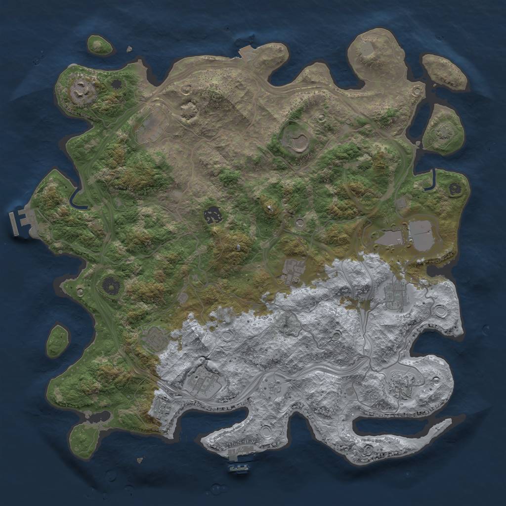 Rust Map: Procedural Map, Size: 4250, Seed: 1358873725, 19 Monuments
