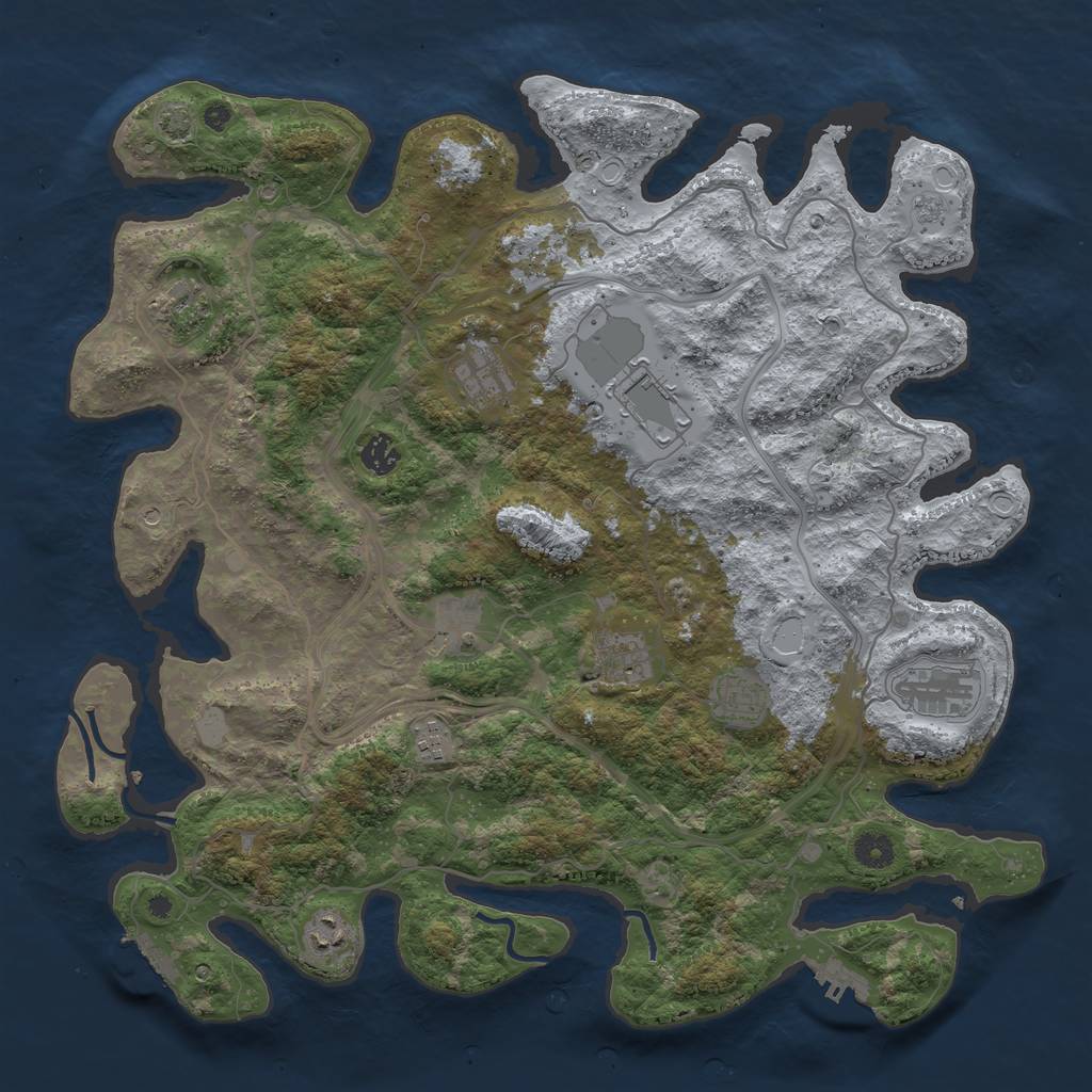 Rust Map: Procedural Map, Size: 4269, Seed: 212015, 18 Monuments