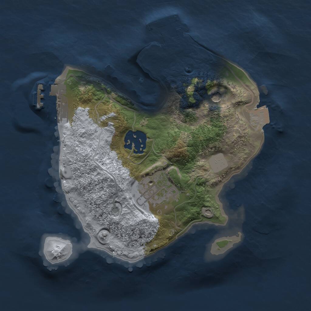 Rust Map: Procedural Map, Size: 2000, Seed: 969633287, 6 Monuments