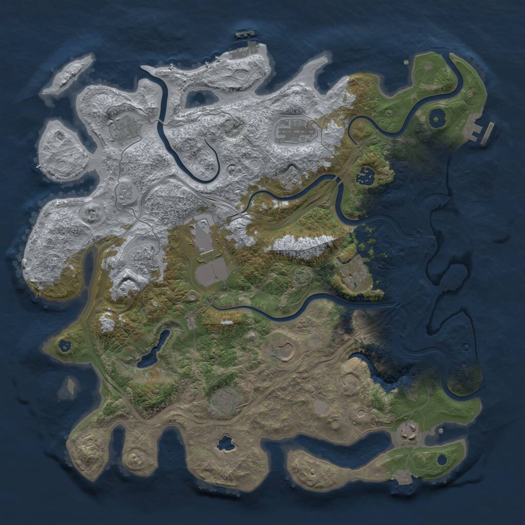 Rust Map: Procedural Map, Size: 4250, Seed: 6071986, 16 Monuments