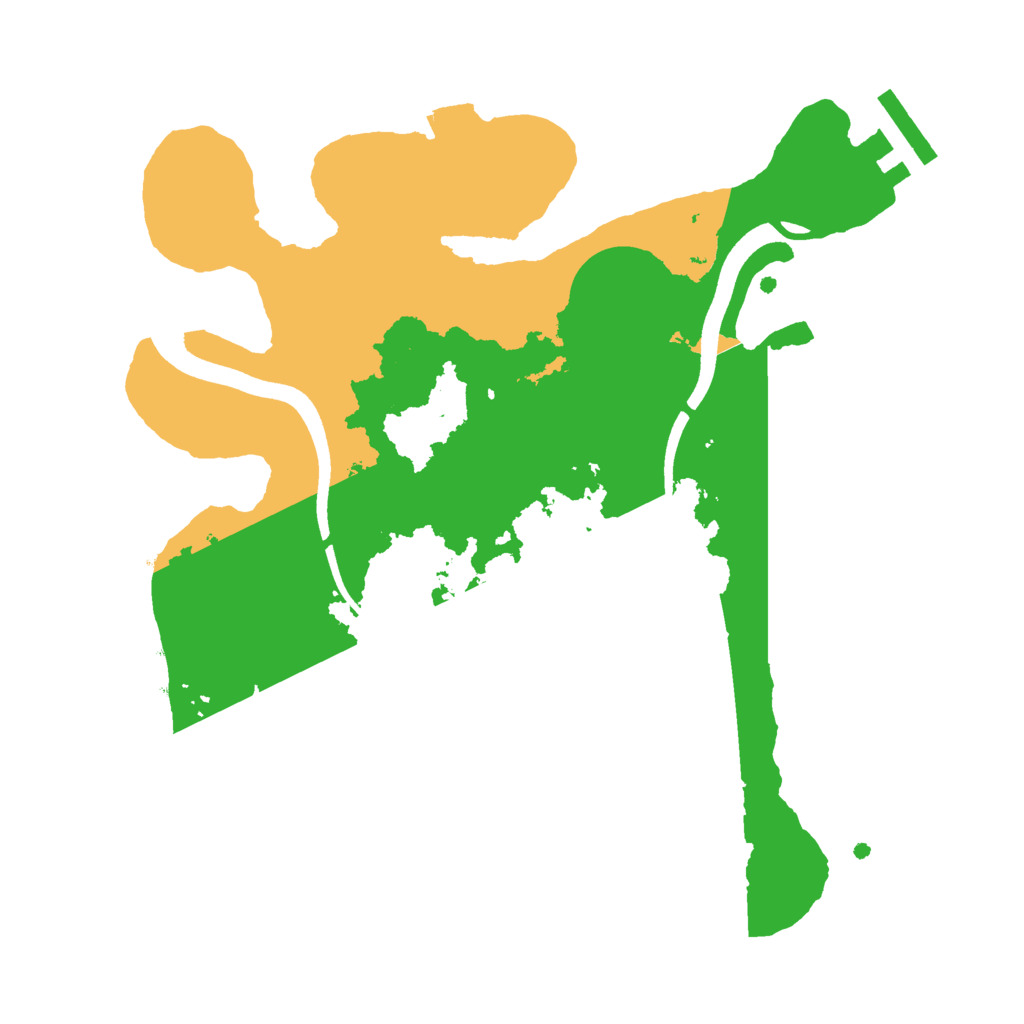 Biome Rust Map: Procedural Map, Size: 2500, Seed: 342709773