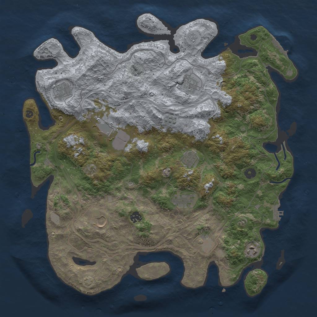 Rust Map: Procedural Map, Size: 4250, Seed: 8015, 18 Monuments