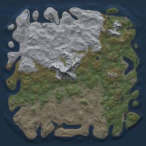 Thumbnail Rust Map: Procedural Map, Size: 6000, Seed: 1219646222, 19 Monuments