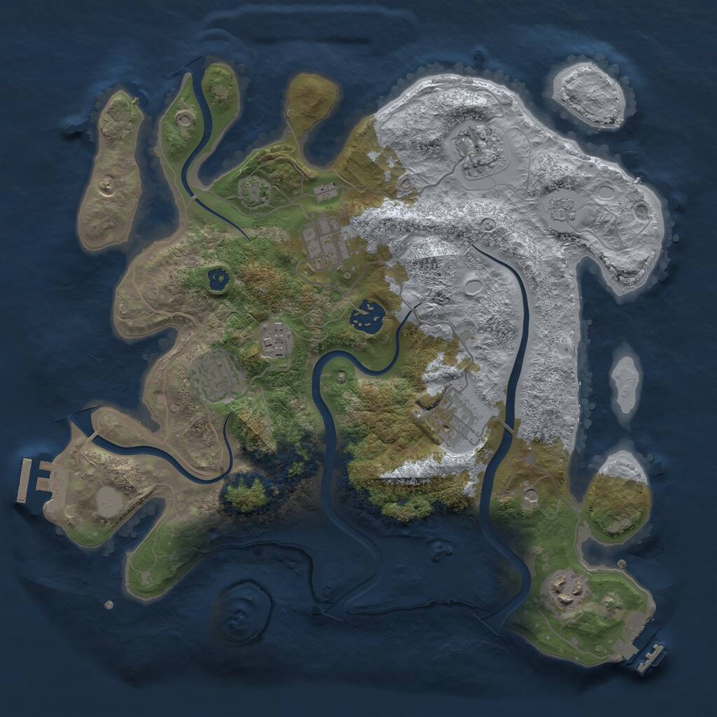 Rust Map: Procedural Map, Size: 3250, Seed: 20230602, 13 Monuments