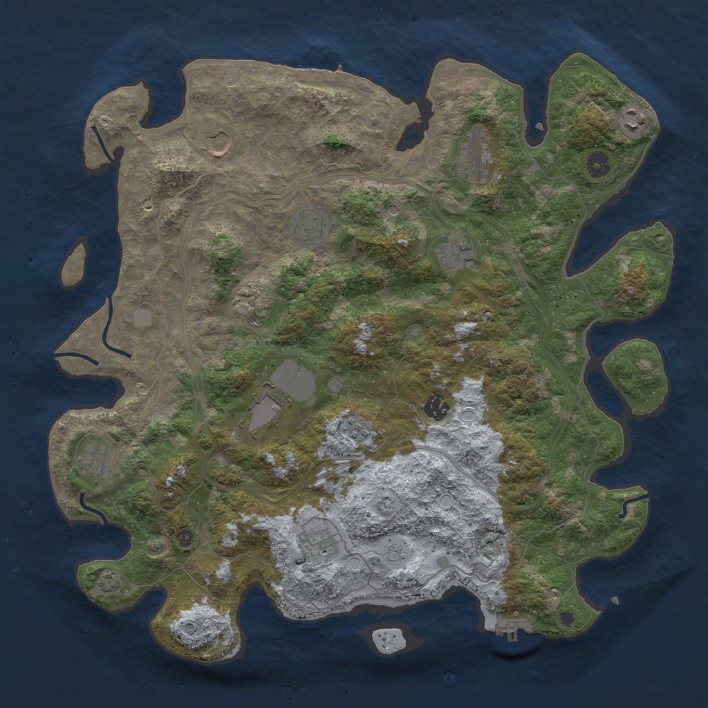 Rust Map: Procedural Map, Size: 4250, Seed: 8289, 19 Monuments