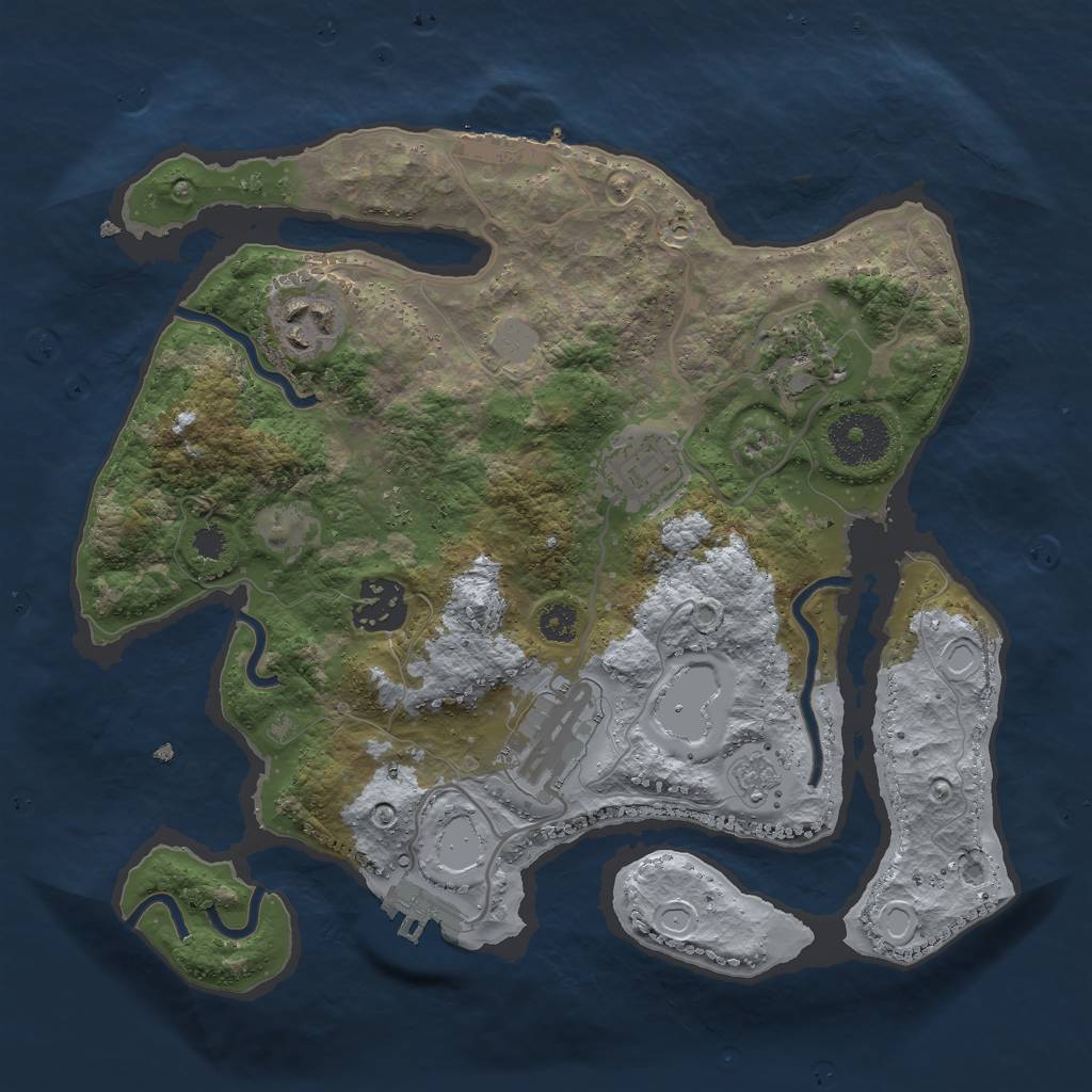 Rust Map: Procedural Map, Size: 2900, Seed: 56633488, 11 Monuments