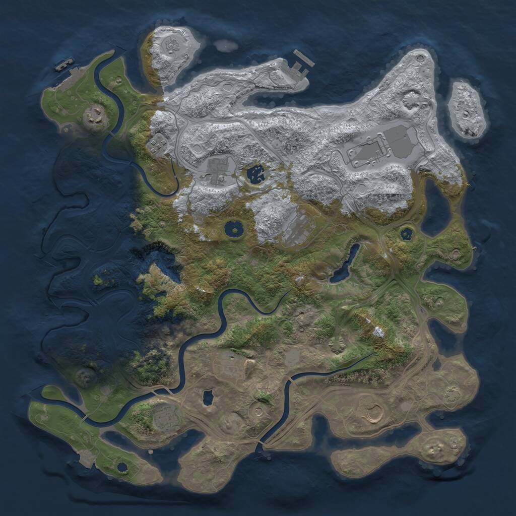 Rust Map: Procedural Map, Size: 4250, Seed: 111222, 15 Monuments
