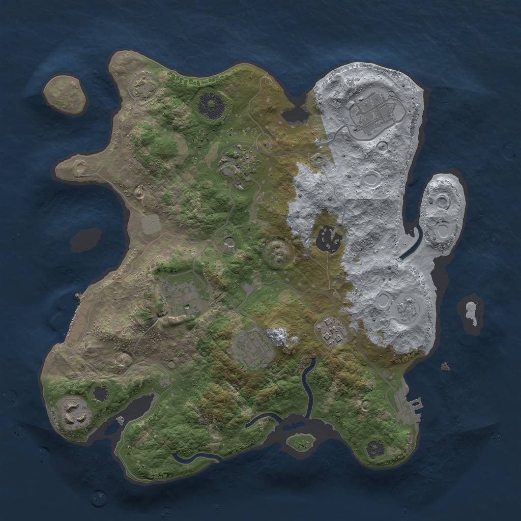 Rust Map: Procedural Map, Size: 3000, Seed: 3426, 15 Monuments