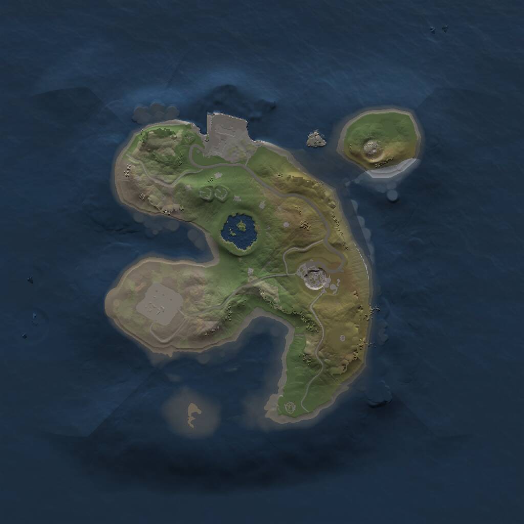 Rust Map: Procedural Map, Size: 1500, Seed: 418371559, 2 Monuments