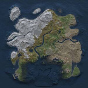 Thumbnail Rust Map: Procedural Map, Size: 3500, Seed: 895578926, 14 Monuments