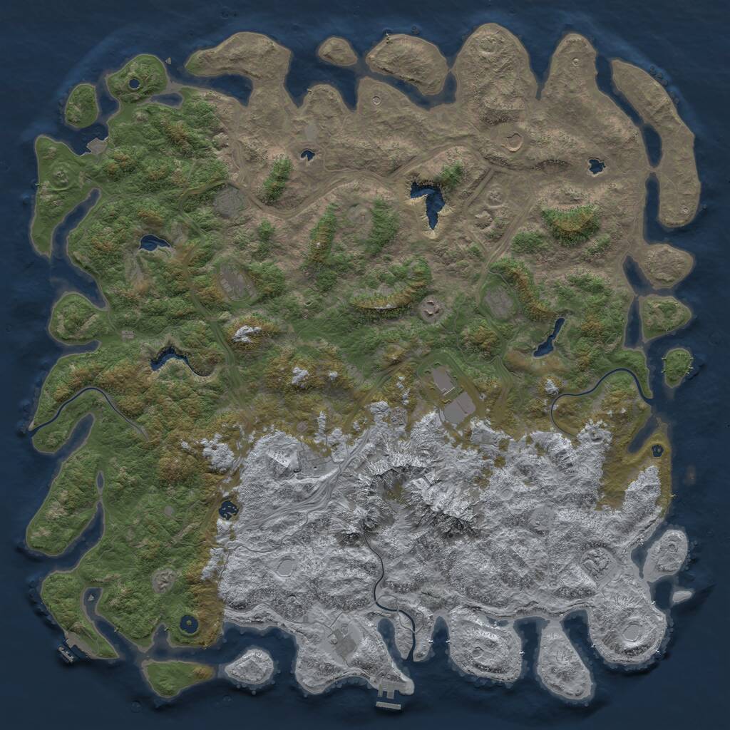 Rust Map: Procedural Map, Size: 6000, Seed: 1856922169, 17 Monuments