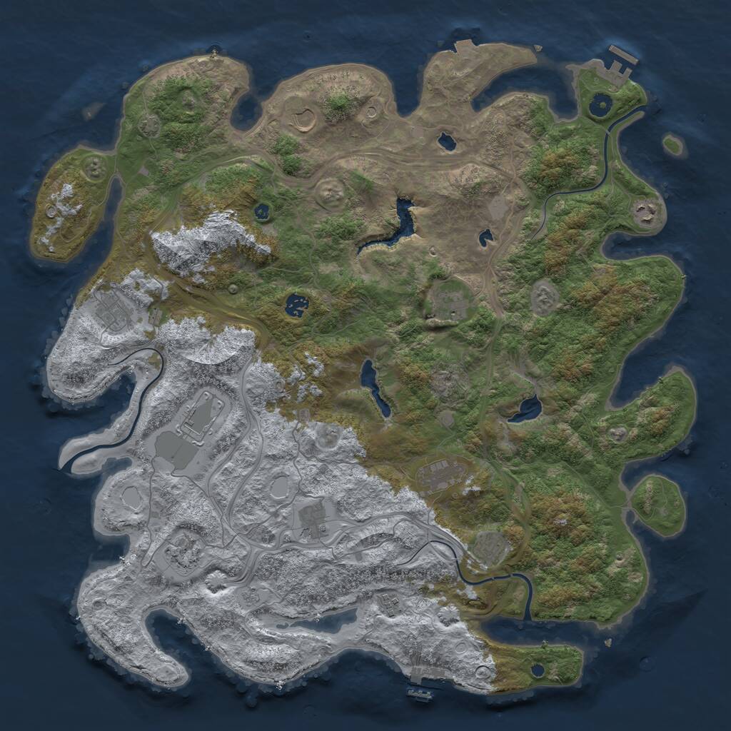 Rust Map: Procedural Map, Size: 4750, Seed: 22808487, 17 Monuments