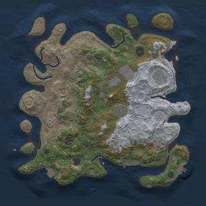 Thumbnail Rust Map: Procedural Map, Size: 3500, Seed: 820967066, 15 Monuments