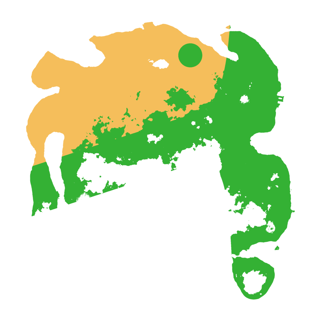 Biome Rust Map: Procedural Map, Size: 3500, Seed: 19745