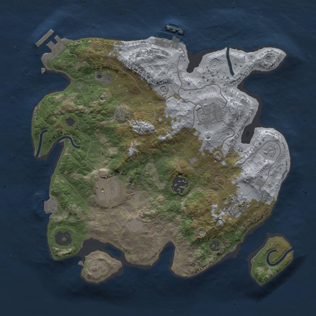 Rust Map: Procedural Map, Size: 2900, Seed: 45645, 10 Monuments
