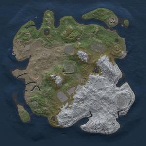 Thumbnail Rust Map: Procedural Map, Size: 3500, Seed: 137895392, 17 Monuments