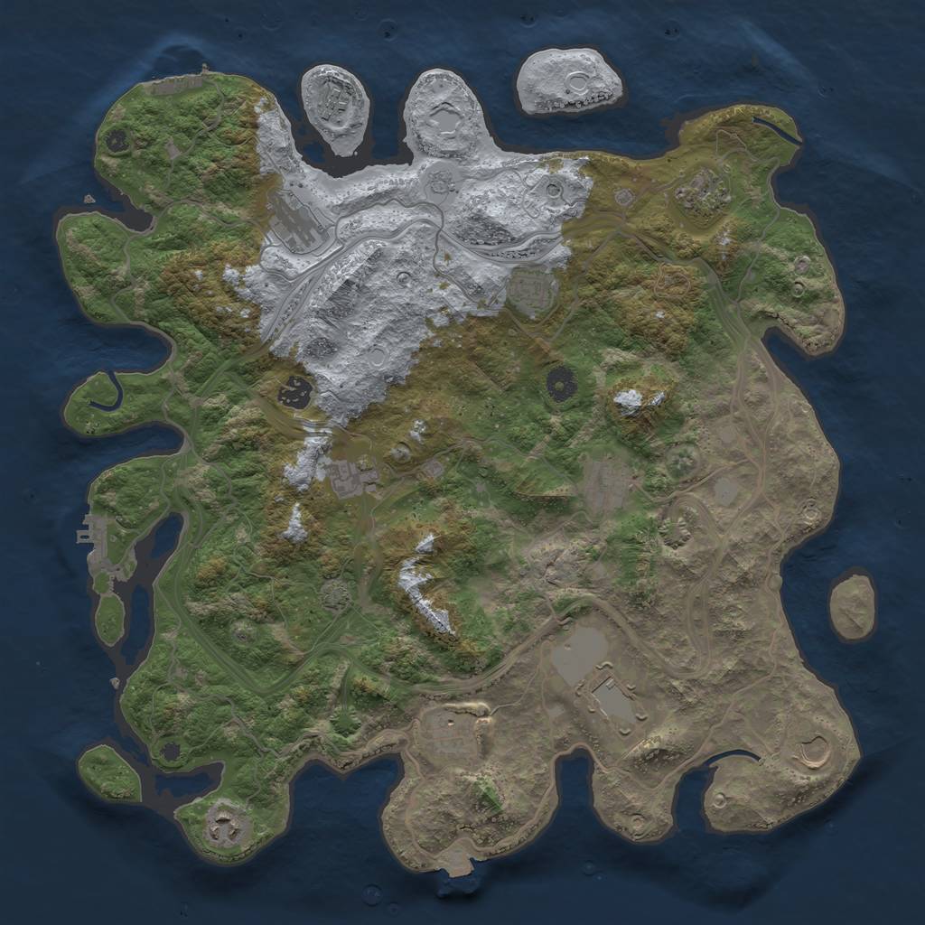 Rust Map: Procedural Map, Size: 4250, Seed: 1722217388, 19 Monuments