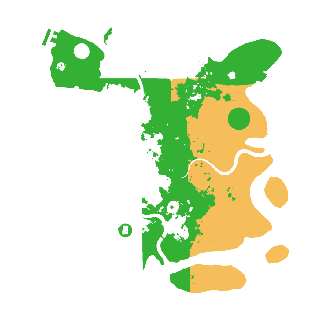 Biome Rust Map: Procedural Map, Size: 3700, Seed: 47513527