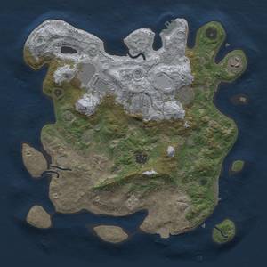 Thumbnail Rust Map: Procedural Map, Size: 3500, Seed: 1569224997, 15 Monuments