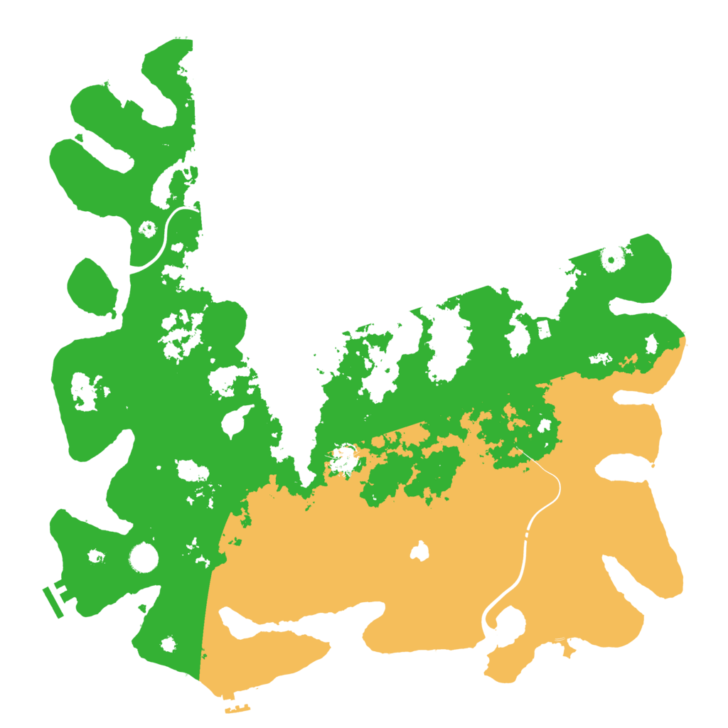 Biome Rust Map: Procedural Map, Size: 4400, Seed: 46603726