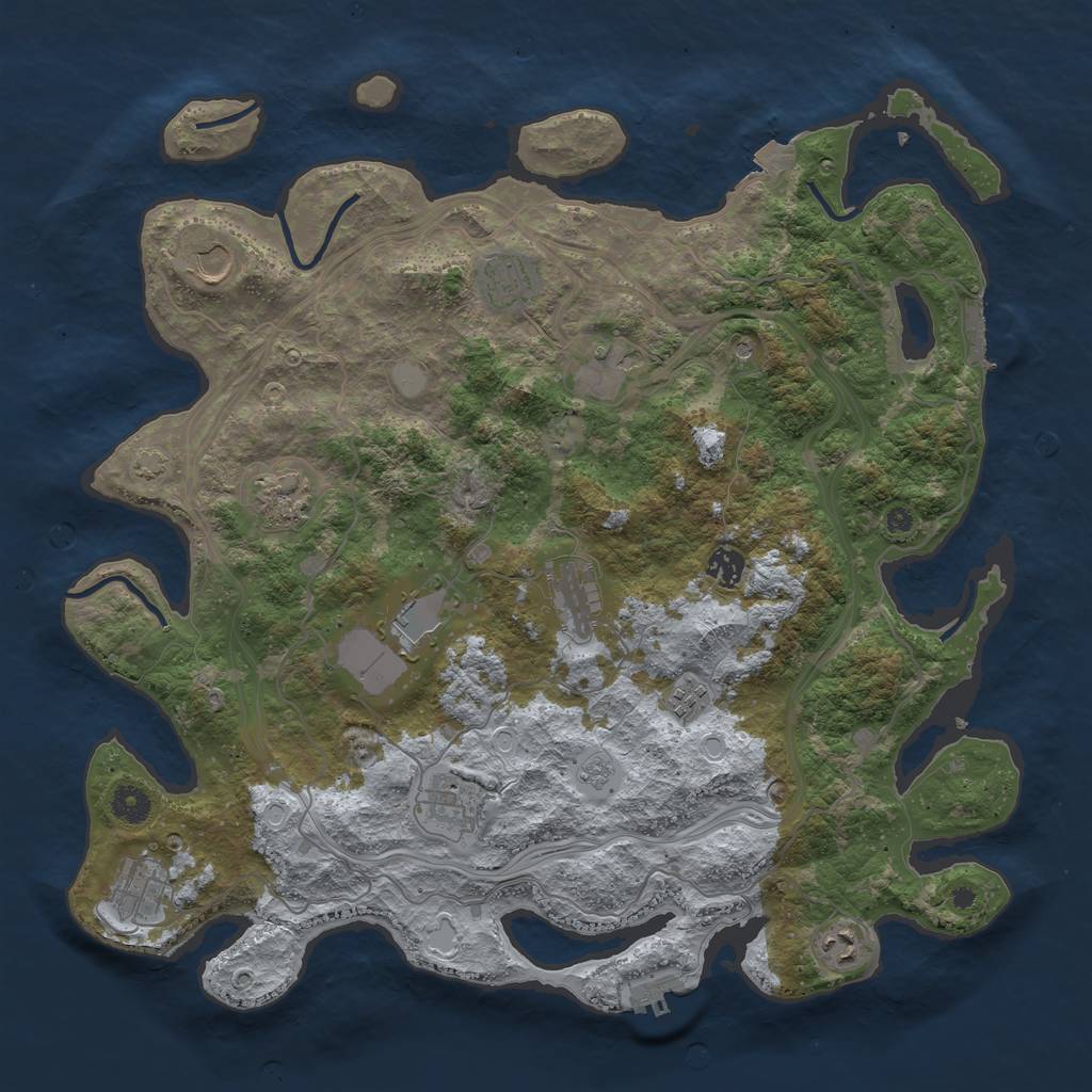 Rust Map: Procedural Map, Size: 4250, Seed: 30430, 19 Monuments