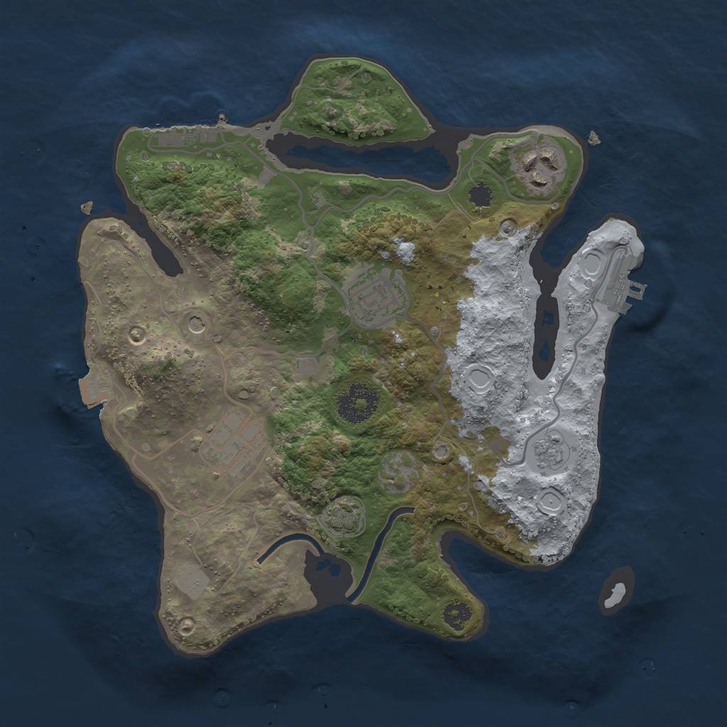 Rust Map: Procedural Map, Size: 2700, Seed: 1289850212, 11 Monuments