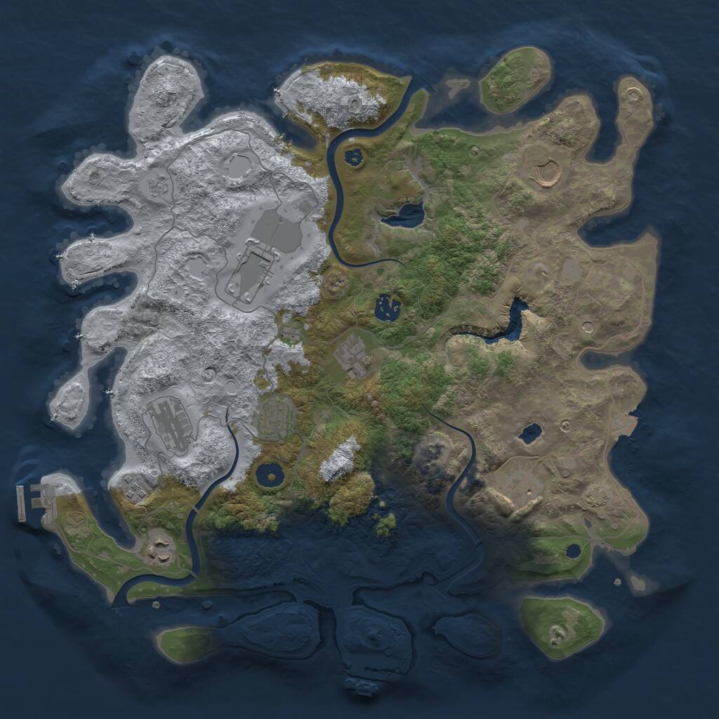 Rust Map: Procedural Map, Size: 4000, Seed: 367910598, 15 Monuments
